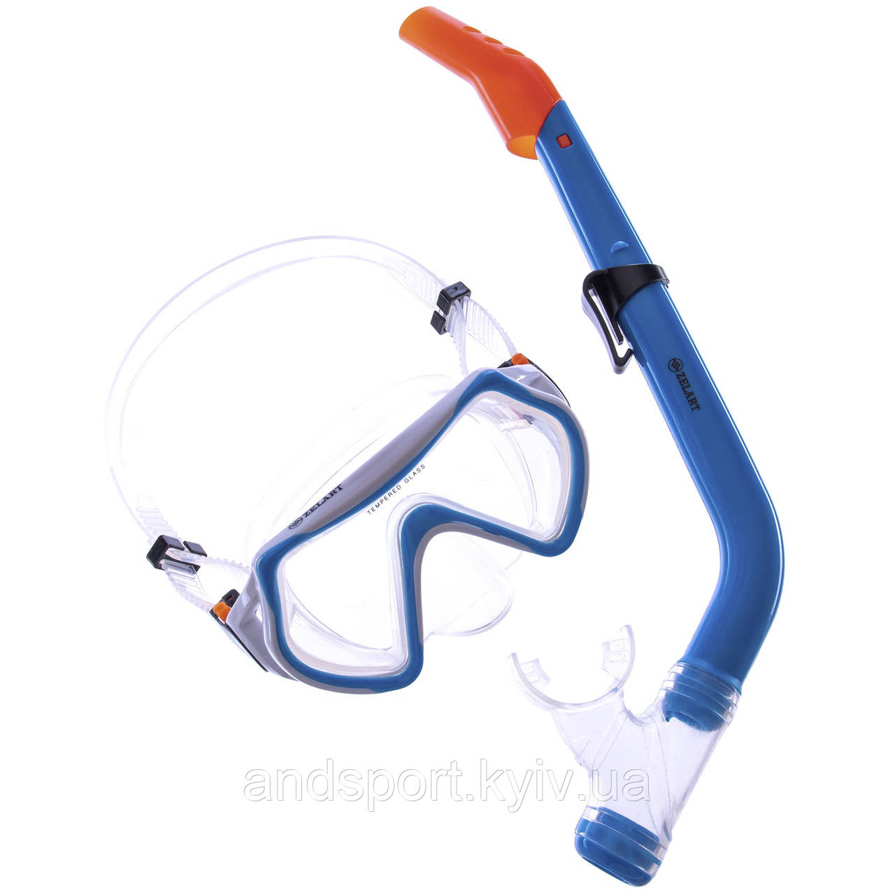Набір для плавання маска з трубкою Zelart M169-SN69-SIL кольори в асортименті Код M169-SN69-SIL