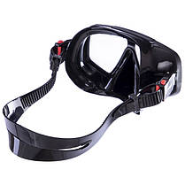 Набір для плавання маска з трубкою Zelart M273-SN124-SIL чорний-помаранчевий Код M273-SN124-SIL, фото 2