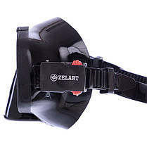 Набір для плавання маска з трубкою Zelart M273-SN124-SIL чорний-помаранчевий Код M273-SN124-SIL, фото 3