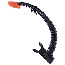 Набір для плавання маска з трубкою Zelart M273-SN124-SIL чорний-помаранчевий Код M273-SN124-SIL, фото 4