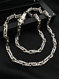 Срібний ланцюжок Якір Комбінований, фото 2