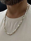 Срібний ланцюжок Якір Комбінований, фото 3