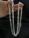 Срібний ланцюжок Якір Комбінований, фото 4