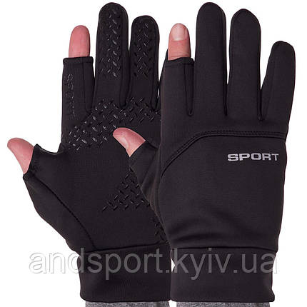 Рукавички для полювання та риболовлі рукавички спінінгіста SP-Sport BC-9240 розмір універсальний чорний Код, фото 1