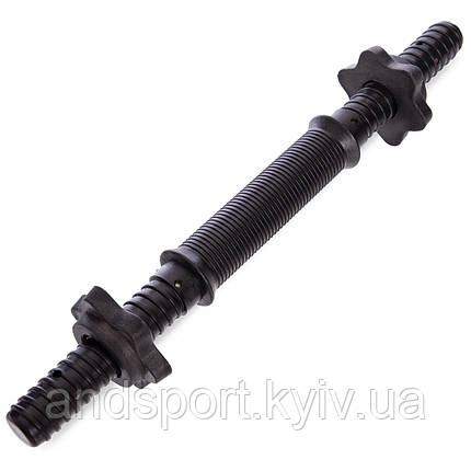 Гриф гантельний пластиковий SHUANG CAI SPORTS TA-80243-35 довжина 35см діаметр 25мм чорний Код TA-80243-35, фото 1