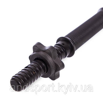 Гриф гантельний пластиковий SHUANG CAI SPORTS TA-80243-35 довжина 35см діаметр 25мм чорний Код TA-80243-35, фото 2