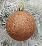 Новорічна куля 20 см з глітером – яскрава прикраса для великої ялинки, 18 кольорів, фото 2