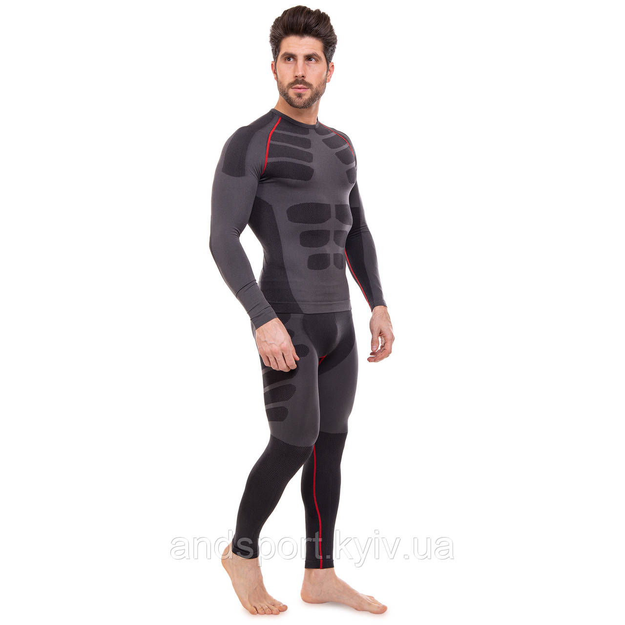 Комплект термобілизни для активного спорту чоловічий SIBOTE ST-606 S-3XL чорний Код ST-606