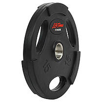 Диски для штанги обгумовані LIFE FITNESS SC-80154B-15 51мм 15кг чорний Код SC-80154B-15, фото 2
