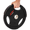 Диски для штанги обгумовані LIFE FITNESS SC-80154B-15 51мм 15кг чорний Код SC-80154B-15, фото 8