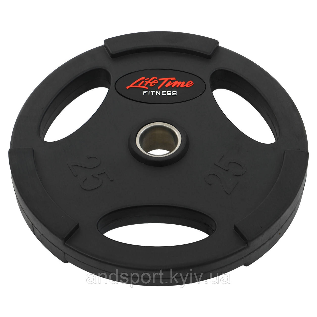 Диски для штанги обгумовані LIFE FITNESS SC-80154B-25 51мм 25кг чорний Код SC-80154B-25