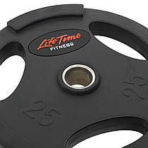 Диски для штанги обгумовані LIFE FITNESS SC-80154B-25 51мм 25кг чорний Код SC-80154B-25, фото 2