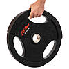 Диски для штанги обгумовані LIFE FITNESS SC-80154B-25 51мм 25кг чорний Код SC-80154B-25, фото 8