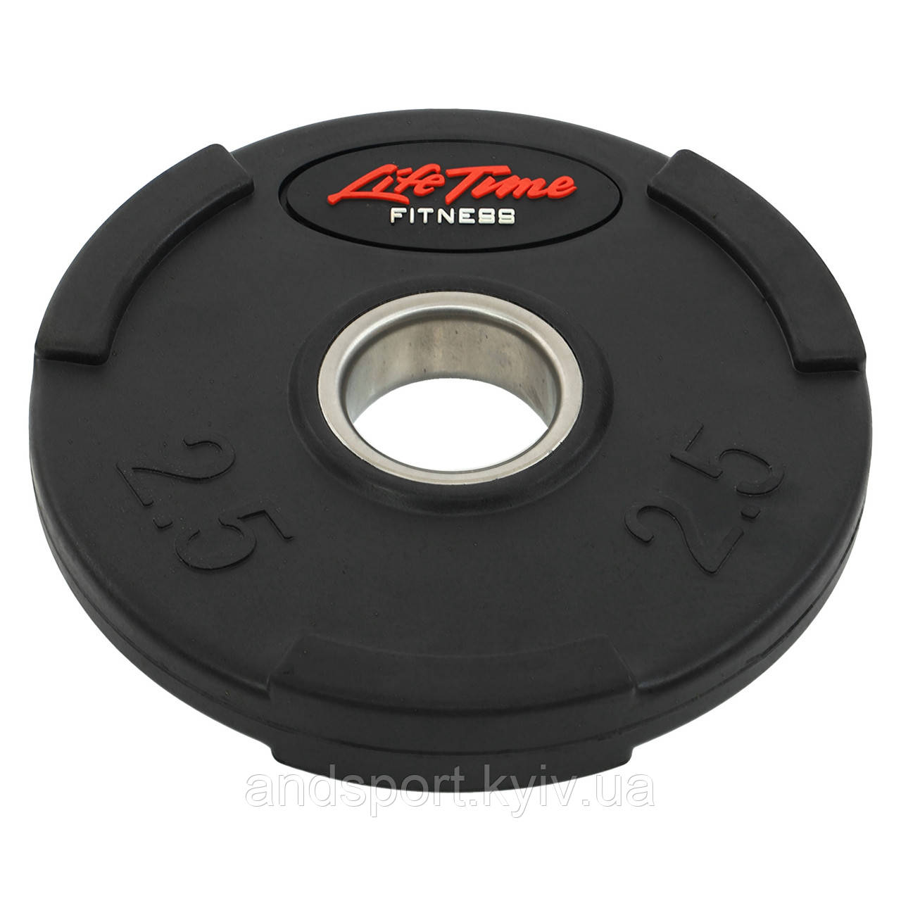 Диски для штанги обгумовані LIFE FITNESS SC-80154B-2_5 51мм 2,5кг чорний Код SC-80154B-2_5