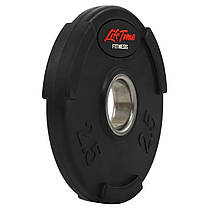 Диски для штанги обгумовані LIFE FITNESS SC-80154B-2_5 51мм 2,5кг чорний Код SC-80154B-2_5, фото 2