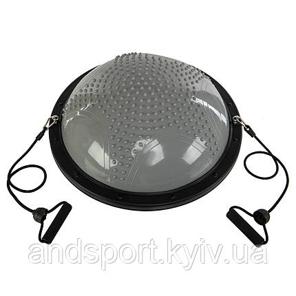 Півсфера для фітнесу з еспандерами BOSU SPOINT FI-1925 сірий Код FI-1925, фото 1