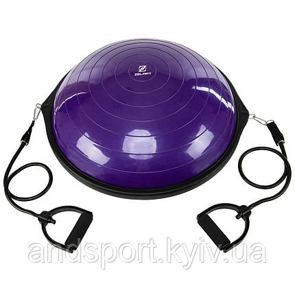 Півсфера для фітнесу з еспандерами BOSU Zelart BS-1590 кольори в асортименті Код BS-1590, фото 1