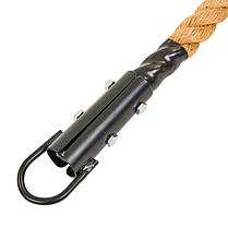 Канат спортивний для лазіння з кріпленням SP-Sport FI-6989-12 12м коричневий Код FI-6989-12, фото 3