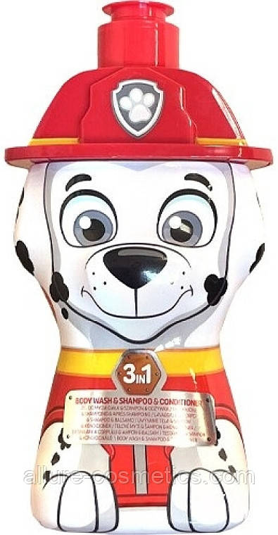 Гель для душу, кондиціонер та Шампунь 3 в 1 Nickelodeon Paw Patrol 400ml Marshall