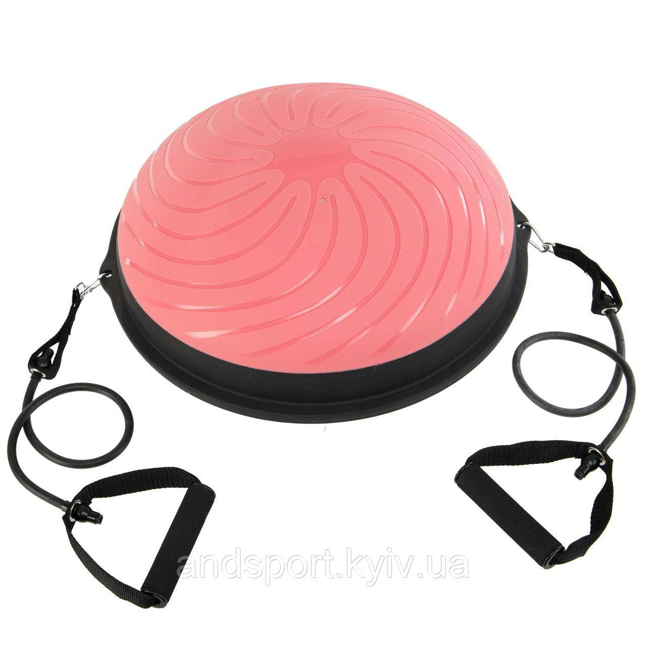 Півсфера для фітнесу з еспандерами BOSU MINI NORVA FI-1936 кольори в асортименті Код FI-1936