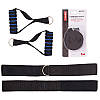 Шведська стінка-стійка з набором експандерів Крос-тренер SP-Planeta L-6775 сталь чорний-сірий Код L-6775, фото 9