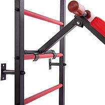 Шведська стінка-стійка з підставкою під штангу Торнадо SP-Planeta L-6782 сталь чорний Код L-6782, фото 4