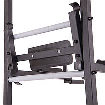 Шведська стінка-стійка з підставкою під штангу Торнадо pro NEW SP-Planeta L-1459 сталь чорний Код L-1459, фото 5