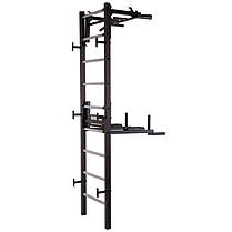 Шведська стінка-стійка з турніком, брусами, лавою для преса і спини SP-Planeta Атлант PRO L-1440 сталь кольори, фото 4