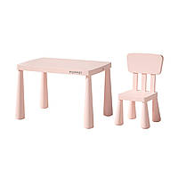Дитячий столик та стілець Poppet Маммут Total Baby Pink