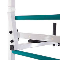 Шведська стінка-стійка з турніком, брусами, лавою для преса і спини SP-Planeta Лідер L-6783 сталь білий Код, фото 4