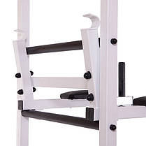 Шведська стінка-стійка з турніком, брусами, лавою для преса і спини SP-Planeta Чемпіон L-4007 сталь білий Код, фото 5