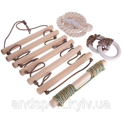 Навісний набір для шведської стінки SP-Planeta L-0504 дерево Код L-0504, фото 1