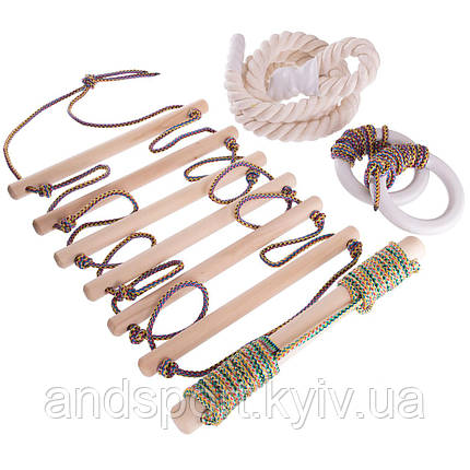 Навісний набір для шведської стінки SP-Planeta L-0505 дерево Код L-0505, фото 1