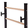 Шведська стінка-стійка SP-Planeta Fitness Wood L-6789 сталь дерево чорний-коричневий Код L-6789, фото 8