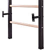 Шведська стінка-стійка SP-Planeta Fitness Wood L-6789 сталь дерево чорний-коричневий Код L-6789, фото 9