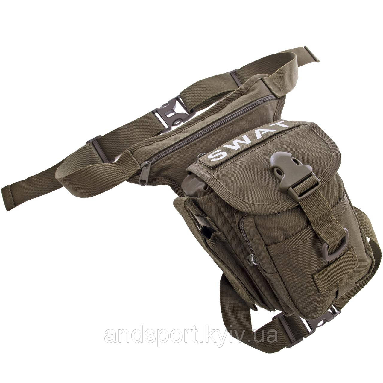 Сумка тактична на стегно SILVER KNIGHT SWAT TY-229 розмір 28х27х10 см 7 л кольору в асортименті Код TY-229