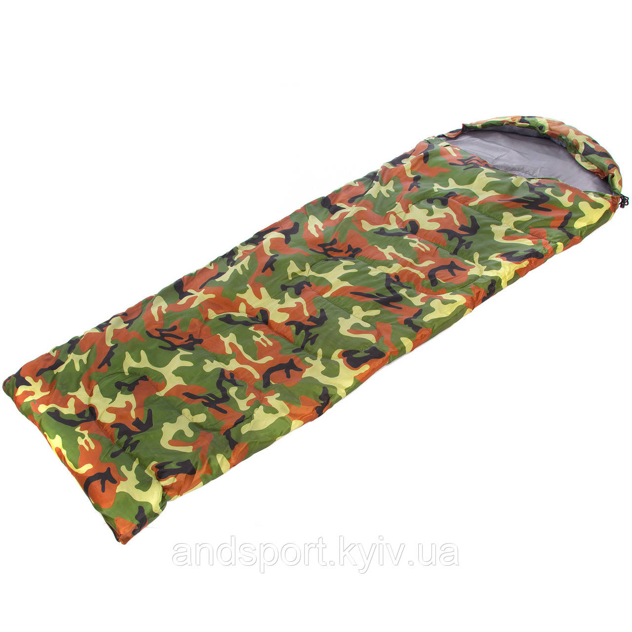 Спальний мішок-ковдра з капюшоном камуфляж SY-066