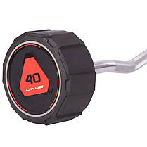 Штанга фіксована вигнута поліуретанова LI NUO TA-3623-40 довжина-120см 40кг Код TA-3623-40, фото 2