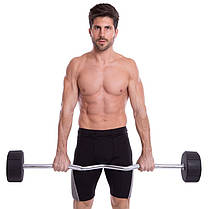 Штанга фіксована вигнута поліуретанова LI NUO TA-3623-40 довжина-120см 40кг Код TA-3623-40, фото 5