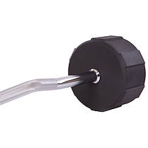 Штанга фіксована вигнута поліуретанова LI NUO TA-3623-45 довжина-121см 45кг Код TA-3623-45, фото 3