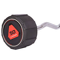 Штанга фіксована вигнута поліуретанова LI NUO TA-3623-50 довжина-122см 50кг Код TA-3623-50, фото 2