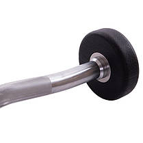 Штанга фіксована вигнута поліуретанова Zelart Urethane Barbell TA-2690-10 довжина-102см 10кг Код TA-2690-10, фото 3