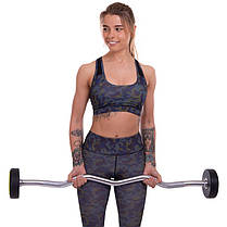 Штанга фіксована вигнута поліуретанова Zelart Urethane Barbell TA-2690-15 довжина-104см 15кг Код TA-2690-15, фото 4