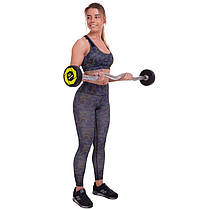 Штанга фіксована вигнута поліуретанова Zelart Urethane Barbell TA-2690-15 довжина-104см 15кг Код TA-2690-15, фото 5