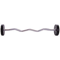 Штанга фіксована вигнута поліуретанова Zelart Urethane Barbell TA-2690-20 довжина-104см 20кг Код TA-2690-20, фото 2