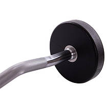 Штанга фіксована вигнута поліуретанова Zelart Urethane Barbell TA-2690-20 довжина-104см 20кг Код TA-2690-20, фото 4