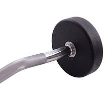 Штанга фіксована вигнута поліуретанова Zelart Urethane Barbell TA-2690-25 довжина-106см 25кг Код TA-2690-25, фото 3