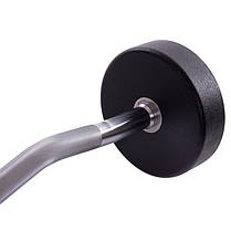 Штанга фіксована вигнута поліуретанова Zelart Urethane Barbell TA-2690-30 довжина-107см 30кг Код TA-2690-30, фото 3