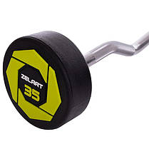 Штанга фіксована вигнута поліуретанова Zelart Urethane Barbell TA-2690-35 довжина-110см 35кг Код TA-2690-35, фото 2
