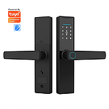 Електронний розумний дверний замок Tuya Smart — 2308A з відбитком пальця, NFC-брелком і ключем, фото 3